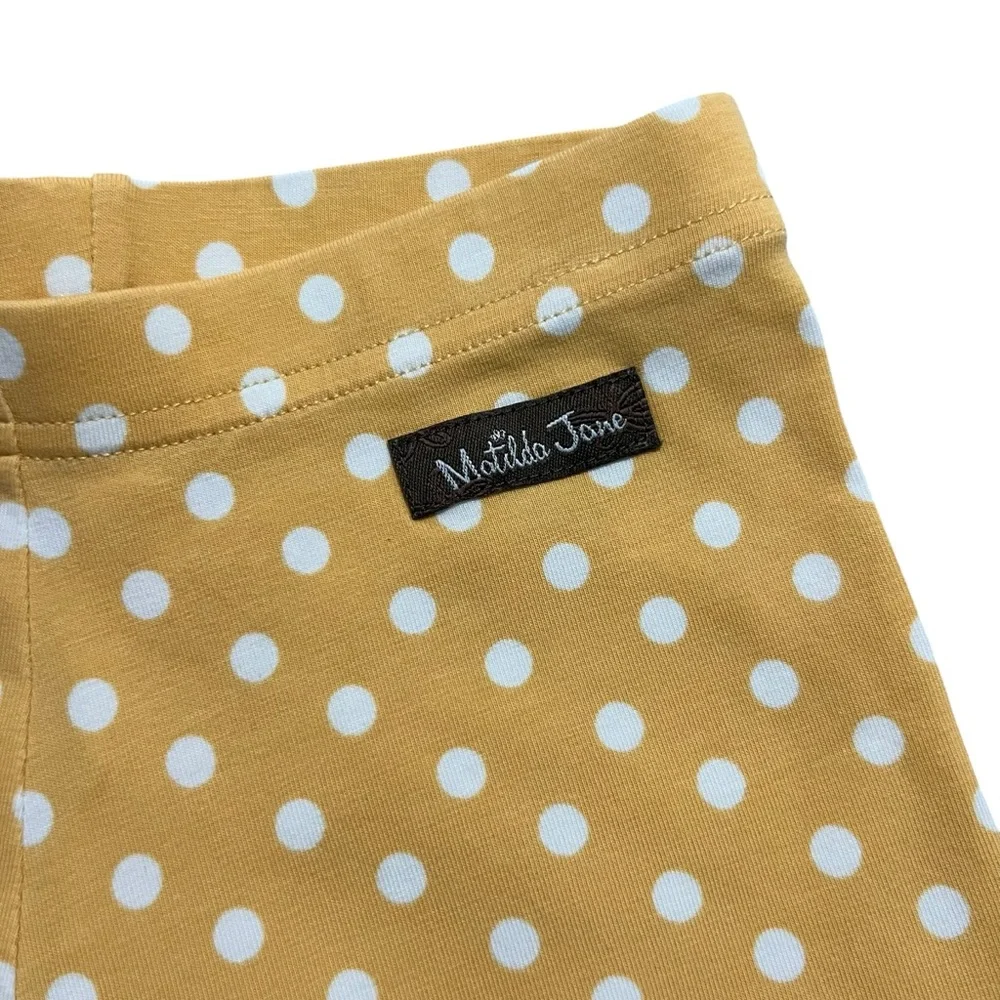 Matilda Jane 6Y School Bus Shorties Yellow Polka Dot Ruffle Shorts